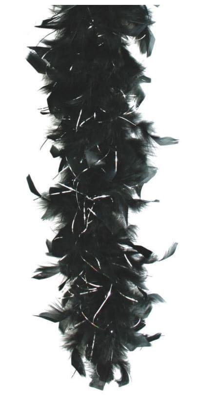 Fries - 36231 Federboa Lurex schwarz, ca. 180 cm