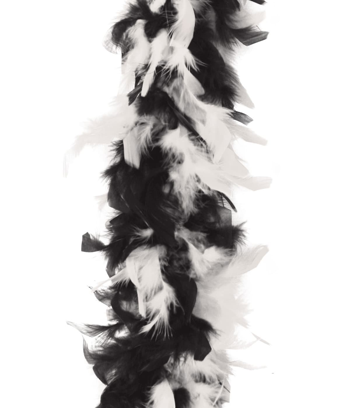 Fries - 36312 Federboa 180cm weiss/schwarz