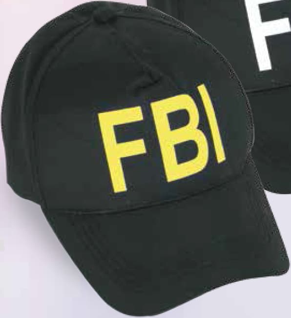 Fries 38905 - Basecap FBI gelb - Größe variabel 55 – 60 cm