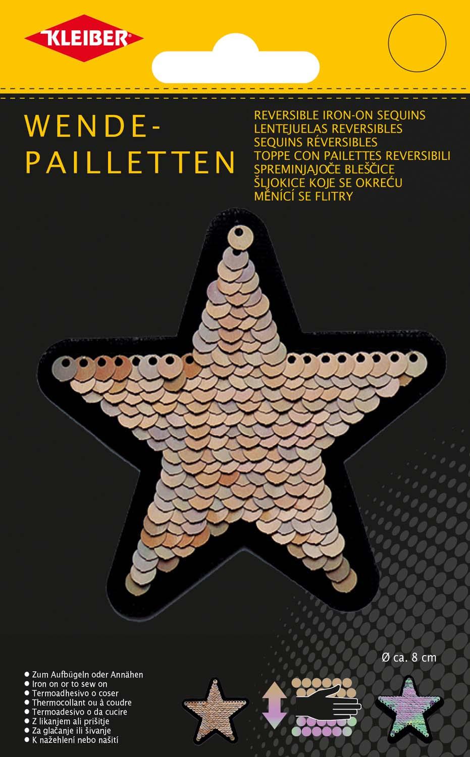 Kleiber Wende-Pailletten Stern beige