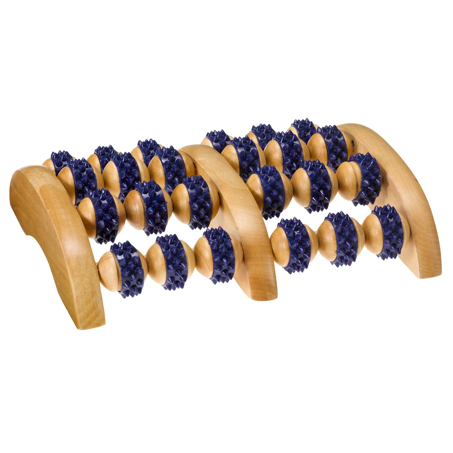Croll&Denecke Fußmassage Roller aus Holz groß mit Noppen