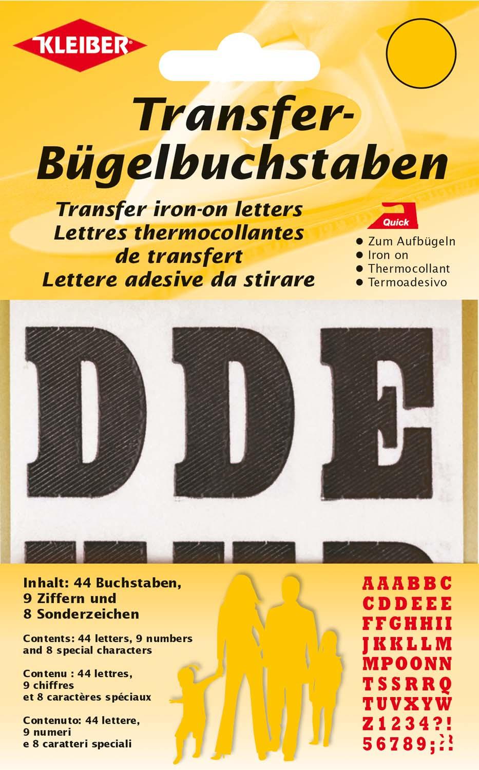 Kleiber Transfer-Bügel-Buchstaben schwarz
