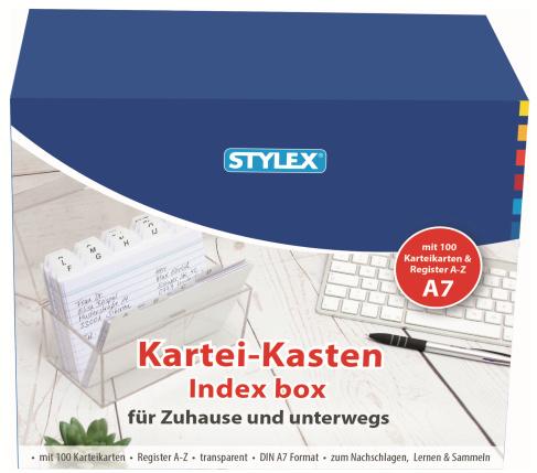 STYLEX Karteikasten DIN A7