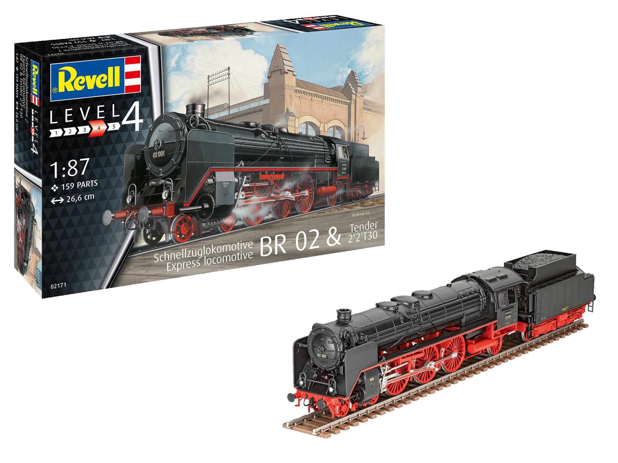 Revell 02171 - Schnellzuglokomotive BR 02&Tender 2'2'T30