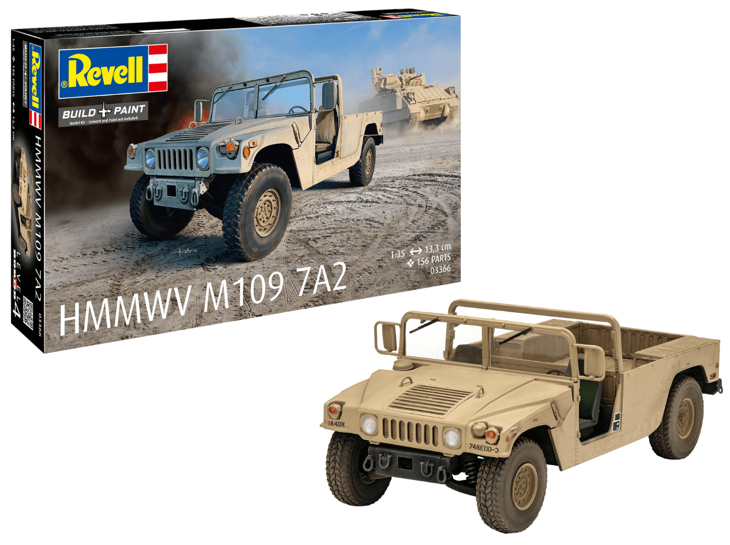 Revell 03366 Model Kits HMMWV M109 7A2