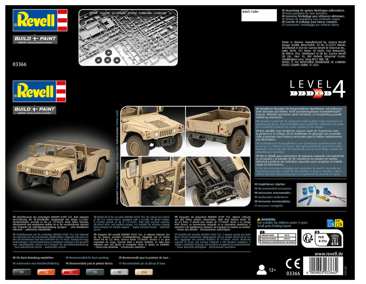 Produktbild Revell 03366 Model Kits HMMWV M109 7A2 11 von 12