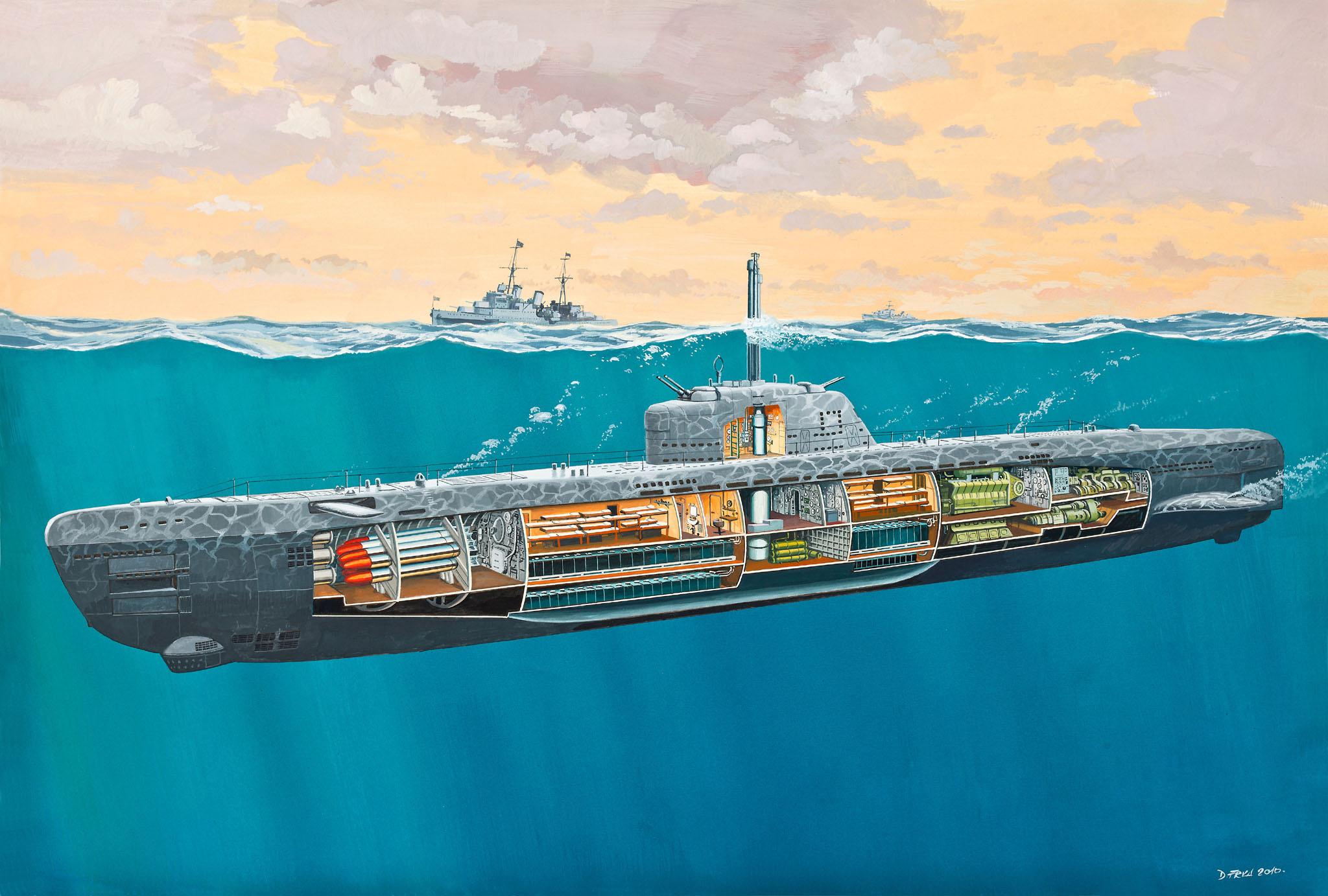 Produktbild Revell 05078 - Submarine Typ XXI U 2540 8 von 11