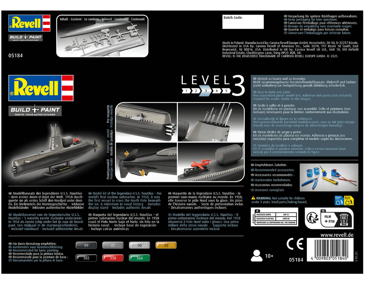 Produktbild Revell 05184 U.S.S. Nautilus 11 von 12