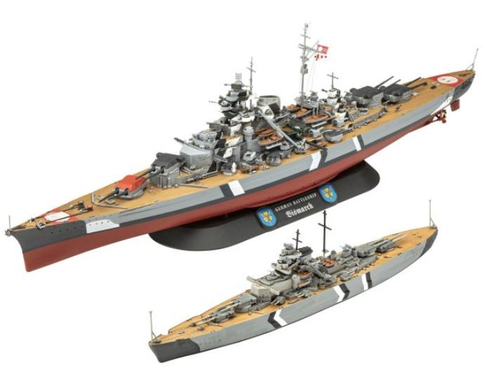 Revell  05637 Geschenkset The Legendary Bismarck (1:700-1:1200)
