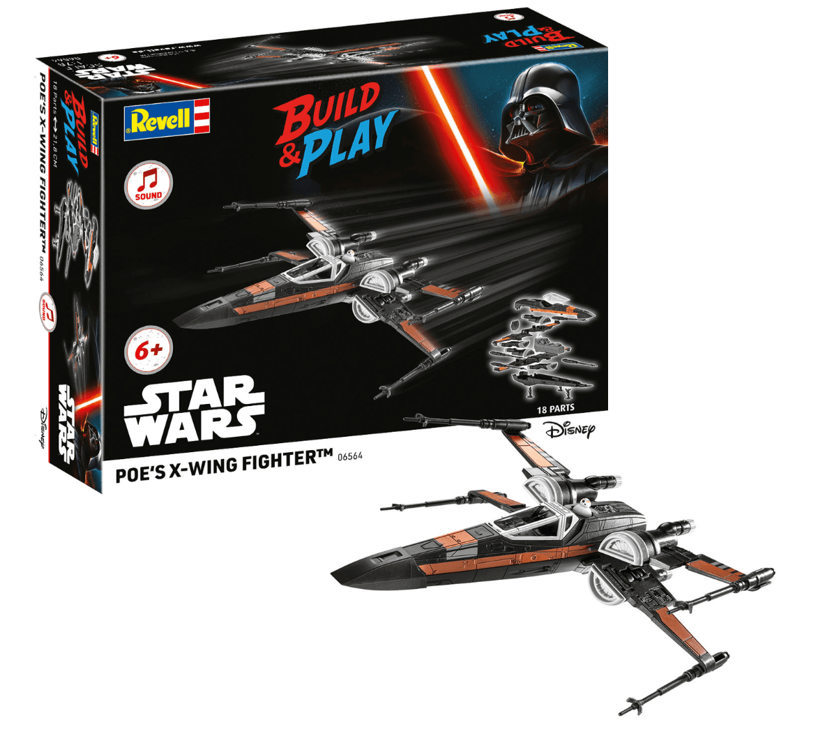Revell 06564 Model Kits - Star Wars - Poe's X-Wing Fighter (w/Sound): Build & Play