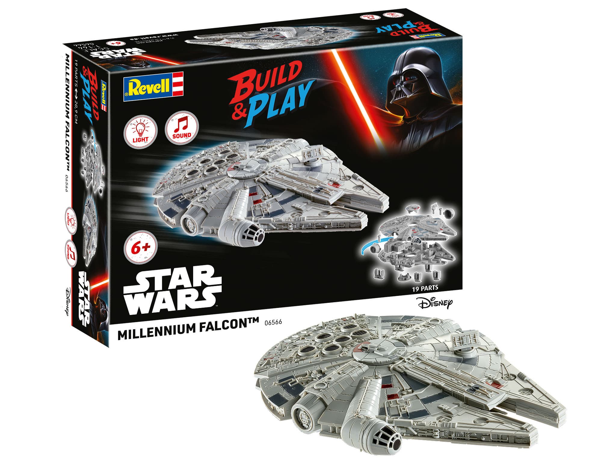 Revell 06566 - Star Wars - Model Kits Millennium Falcon (Light/Sound): Build & Play