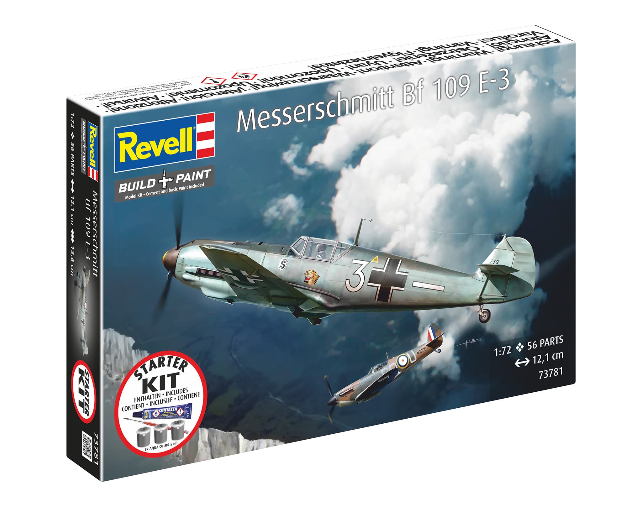 Revell 73781 Starter Kit Messerschmitt Bf109E-3 