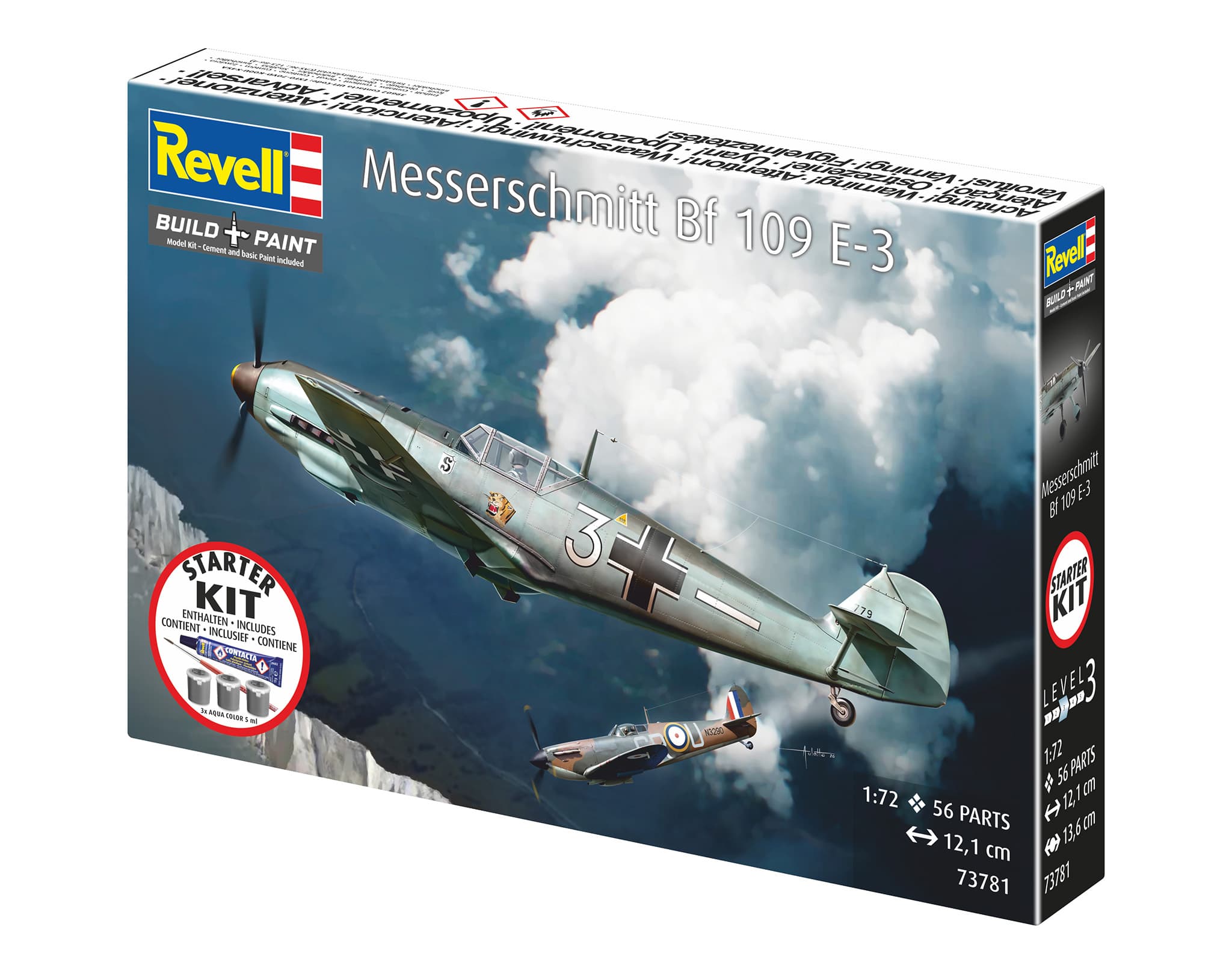 Revell 73781 Starter Kit Messerschmitt Bf109E-3 