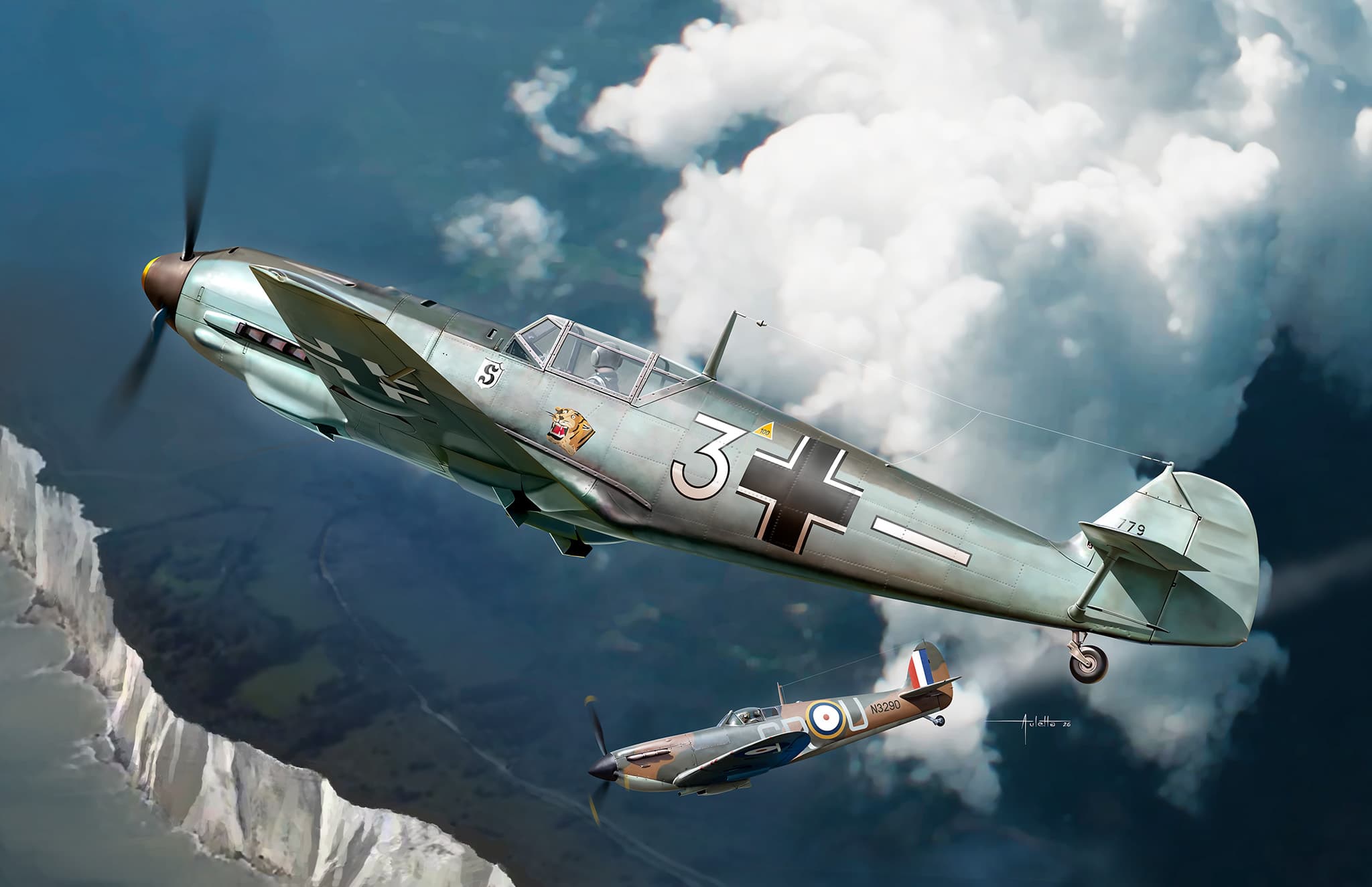 Revell 73781 Starter Kit Messerschmitt Bf109E-3 