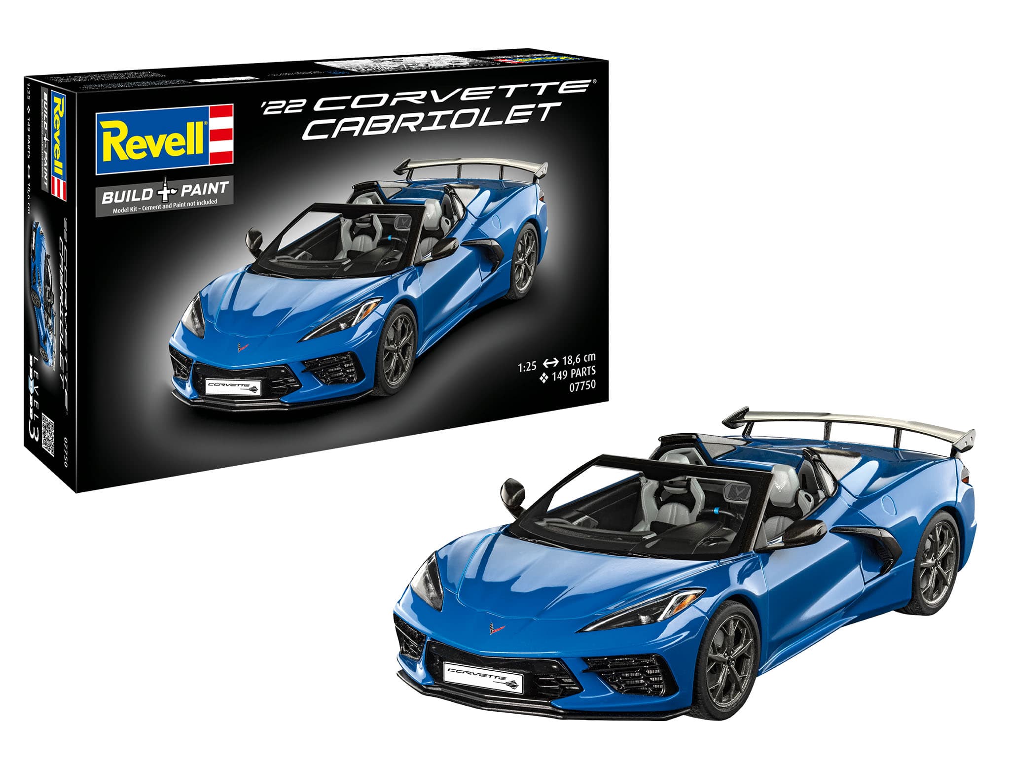 Revell 07750 CORVETTE C8 Cabriolet, Revell Modellbausatz