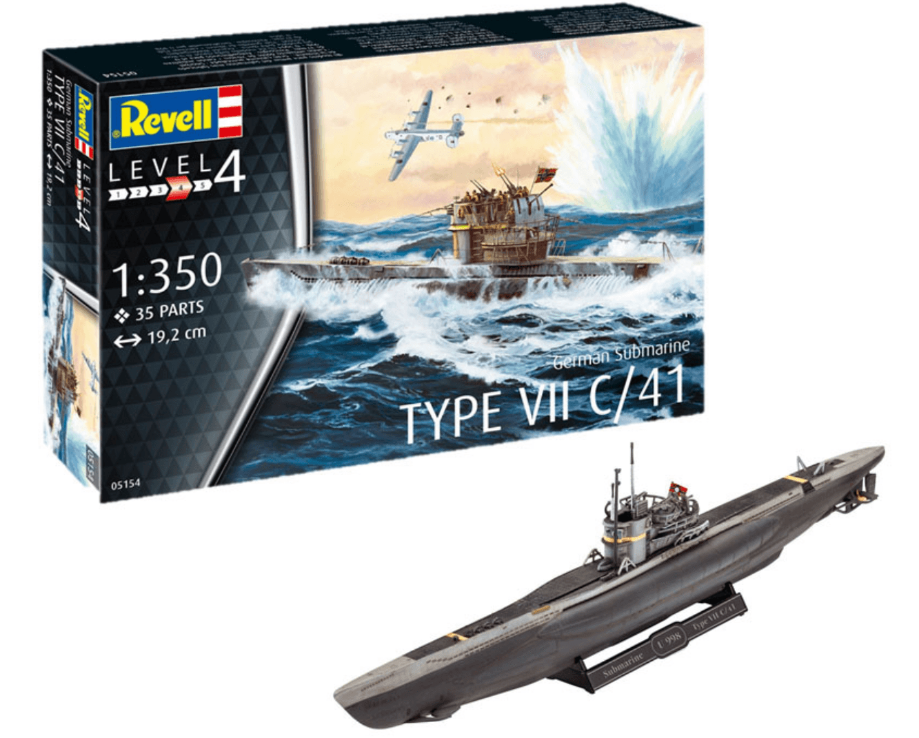 Revell  75154 Starter Kit German Submarine Type VII C-41