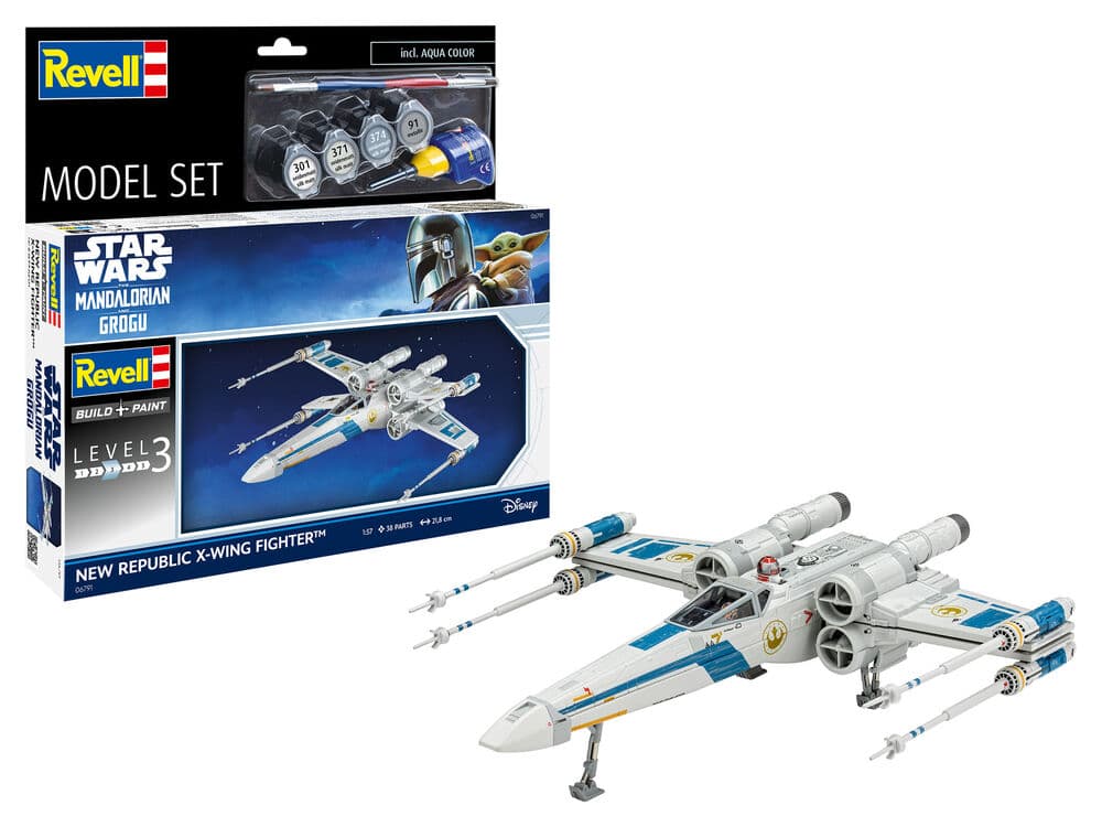 Revell 66791 Model Set Star Wars New Republic X-Wing Fighter 1:57 mit Farben und Kleber