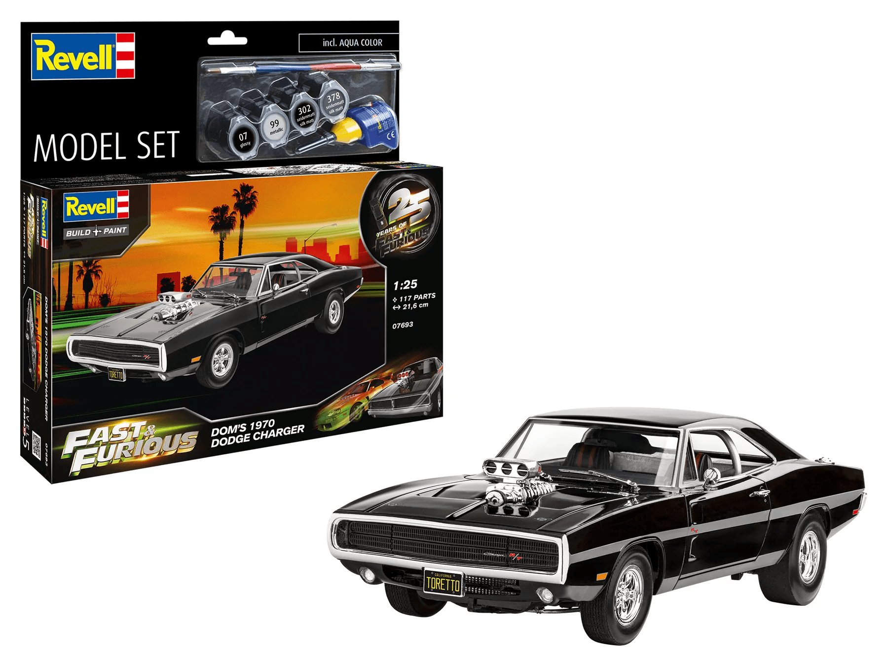 Revell 67693 Model Set Fast & Furious Dominic's 1970 Dodge Charger 1:25