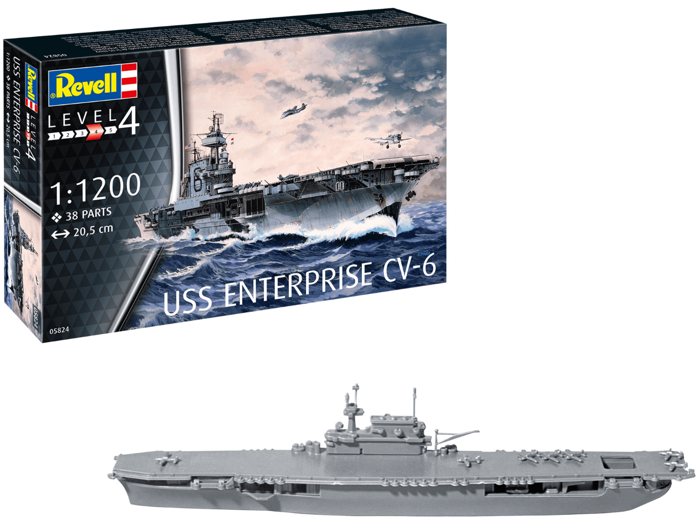 Revell  75824 Starter Kit USS Enterprise CV-6