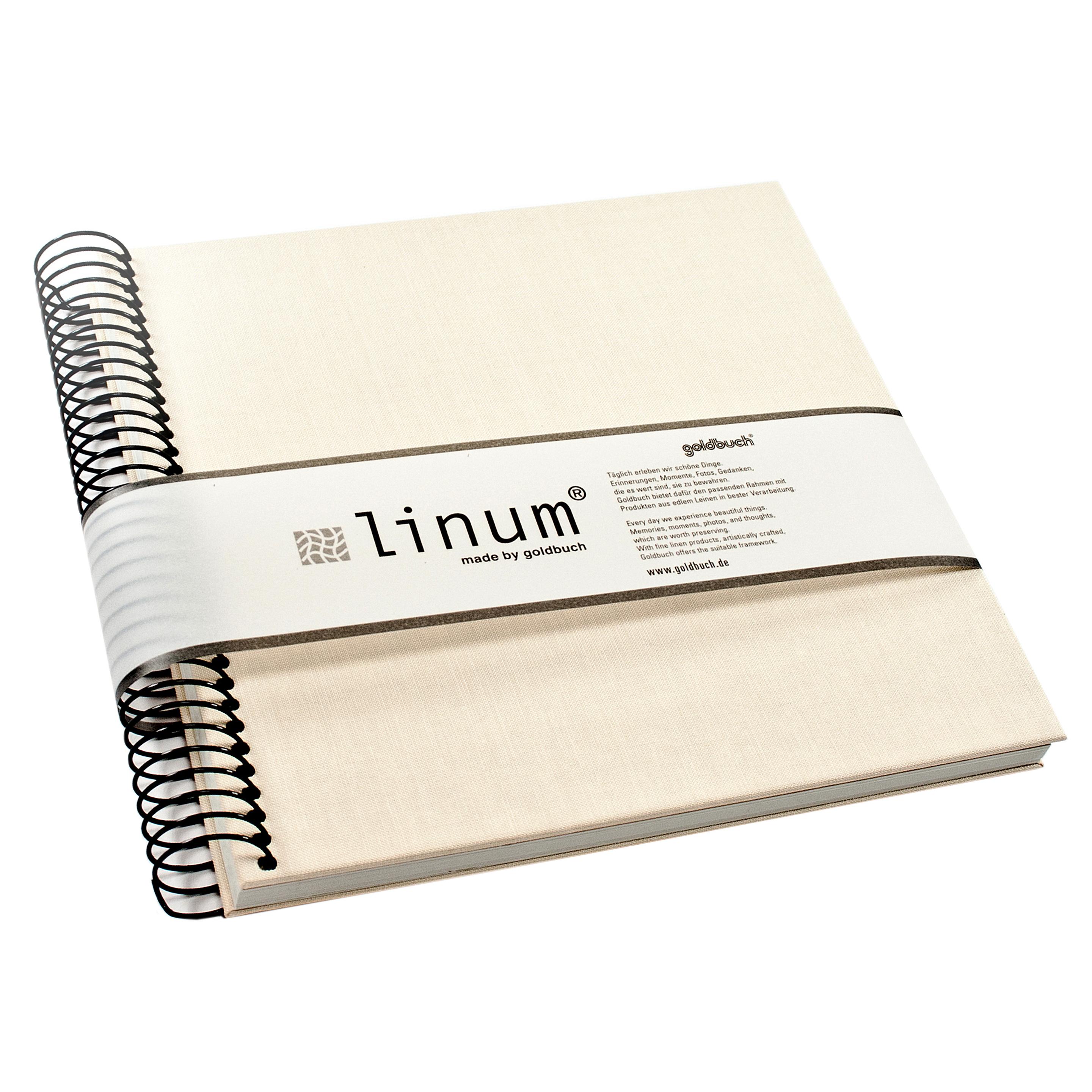 goldbuch Spiralalbum Linum Beige 20x20cm 40 beige Seiten