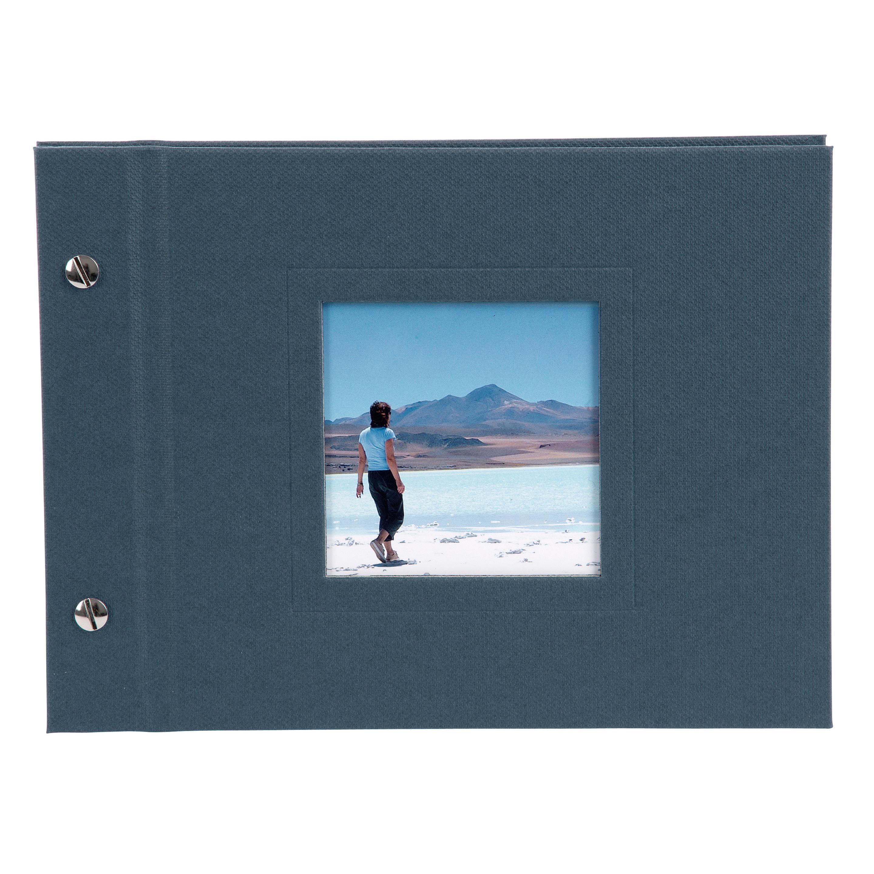 goldbuch Schraubalbum Natura dunkelblau mit schwarzen Seiten 24x17 cm