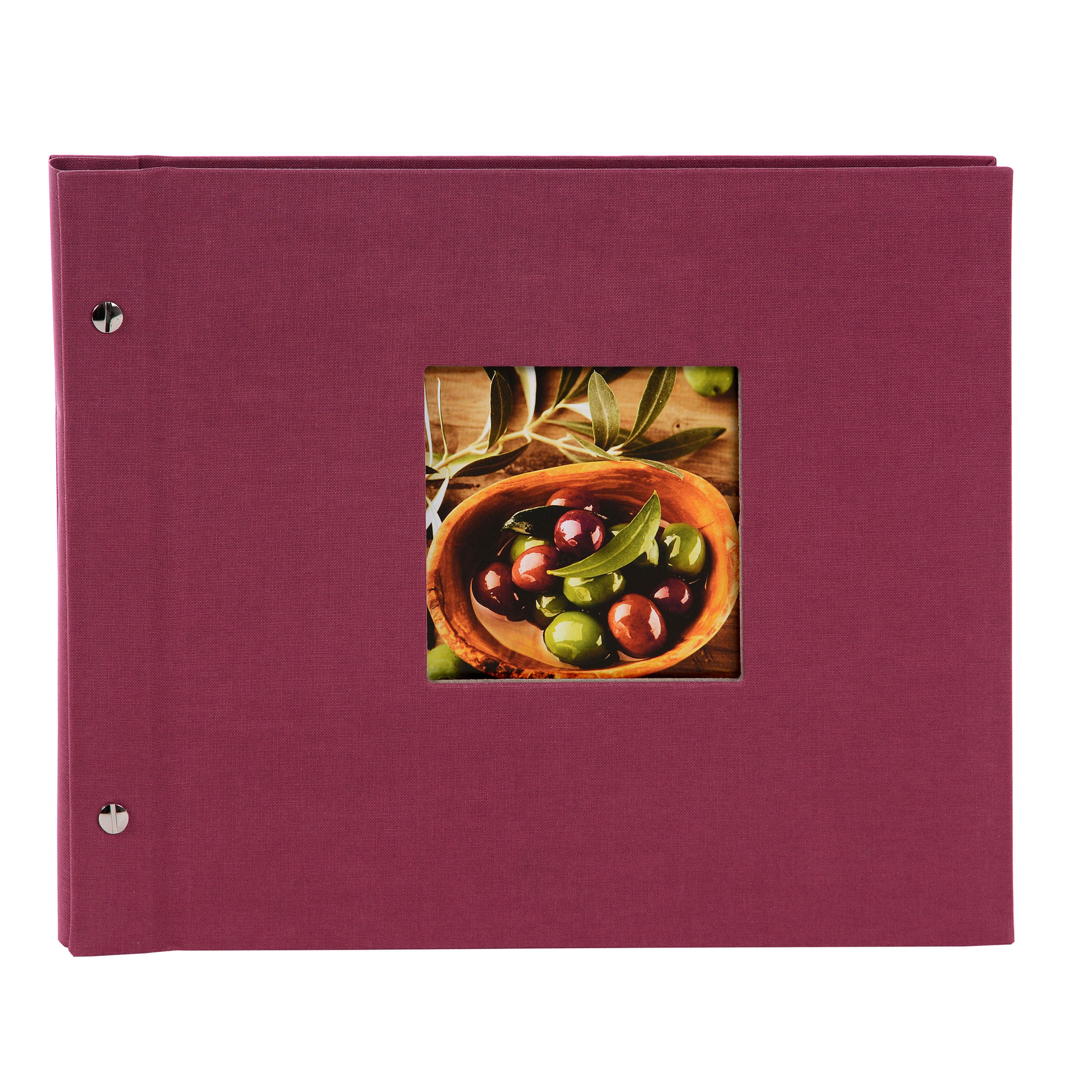 goldbuch Schraubalbum Bella Vista fuchsia mit schwarzen Seiten 30x25 cm