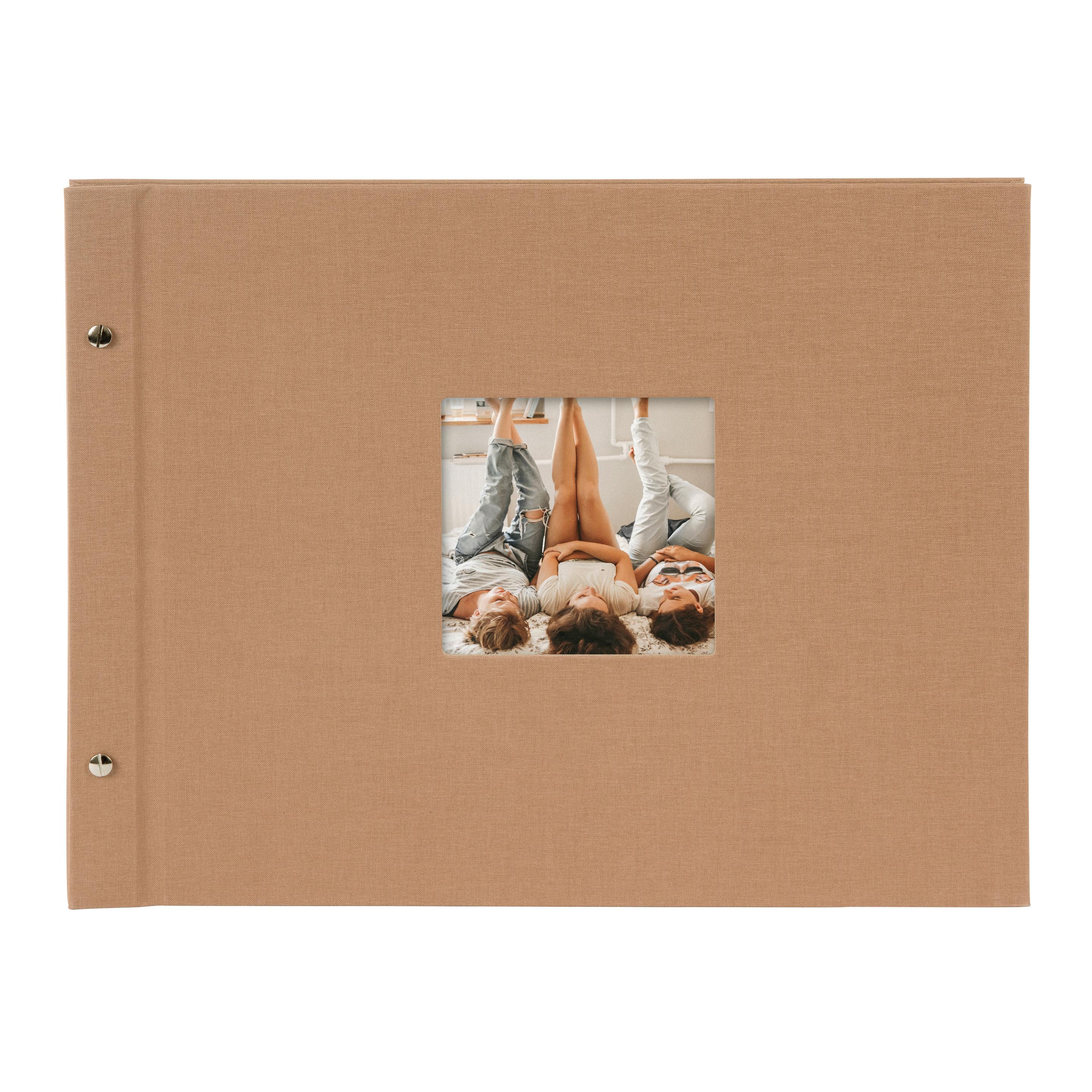 goldbuch Schraubalbum Bella Vista Haselnuss, 39x31cm, 40 schwarze Seiten - erweiterbar