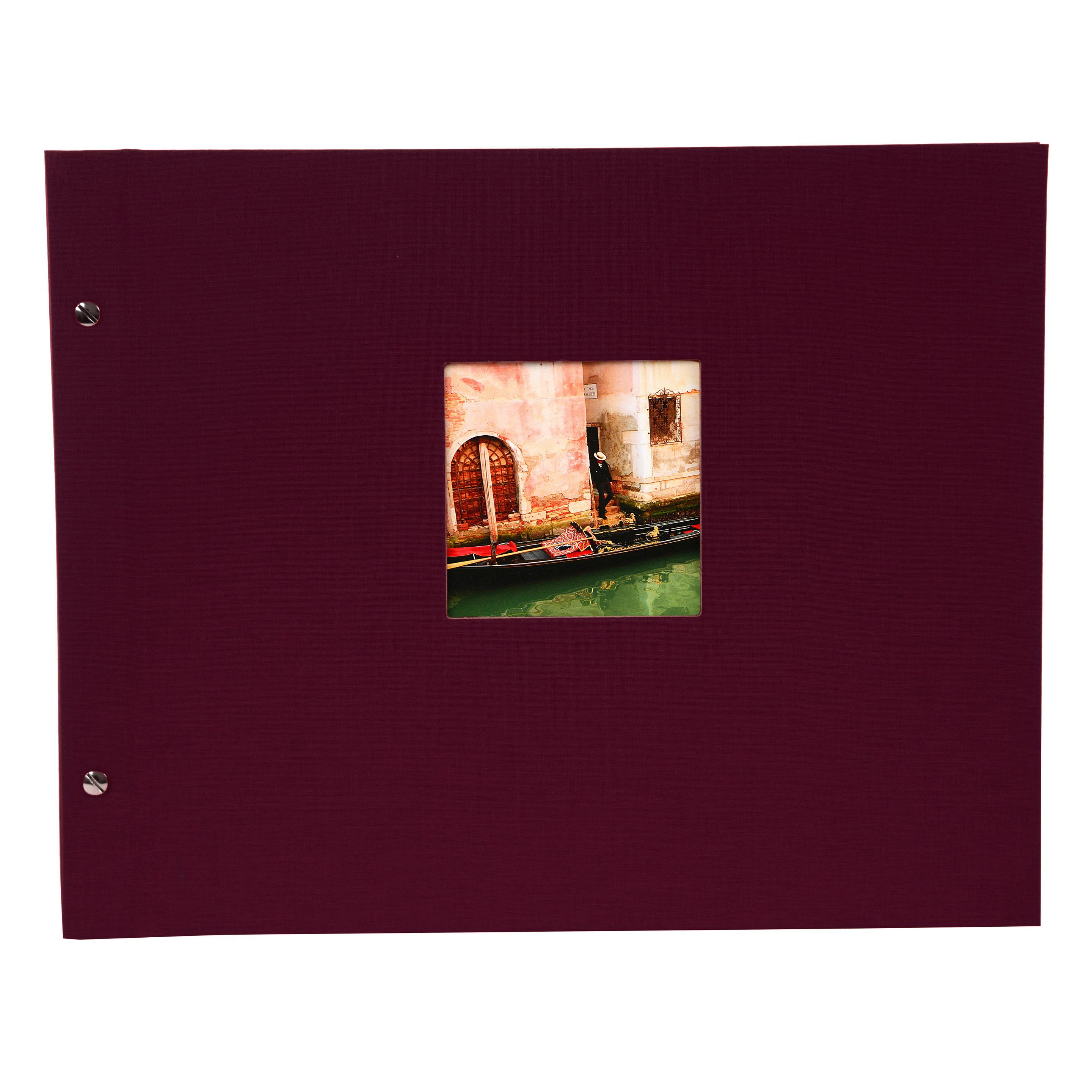 goldbuch Schraubalbum Bella Vista bordeaux mit schwarzen Seiten, 39x31 cm