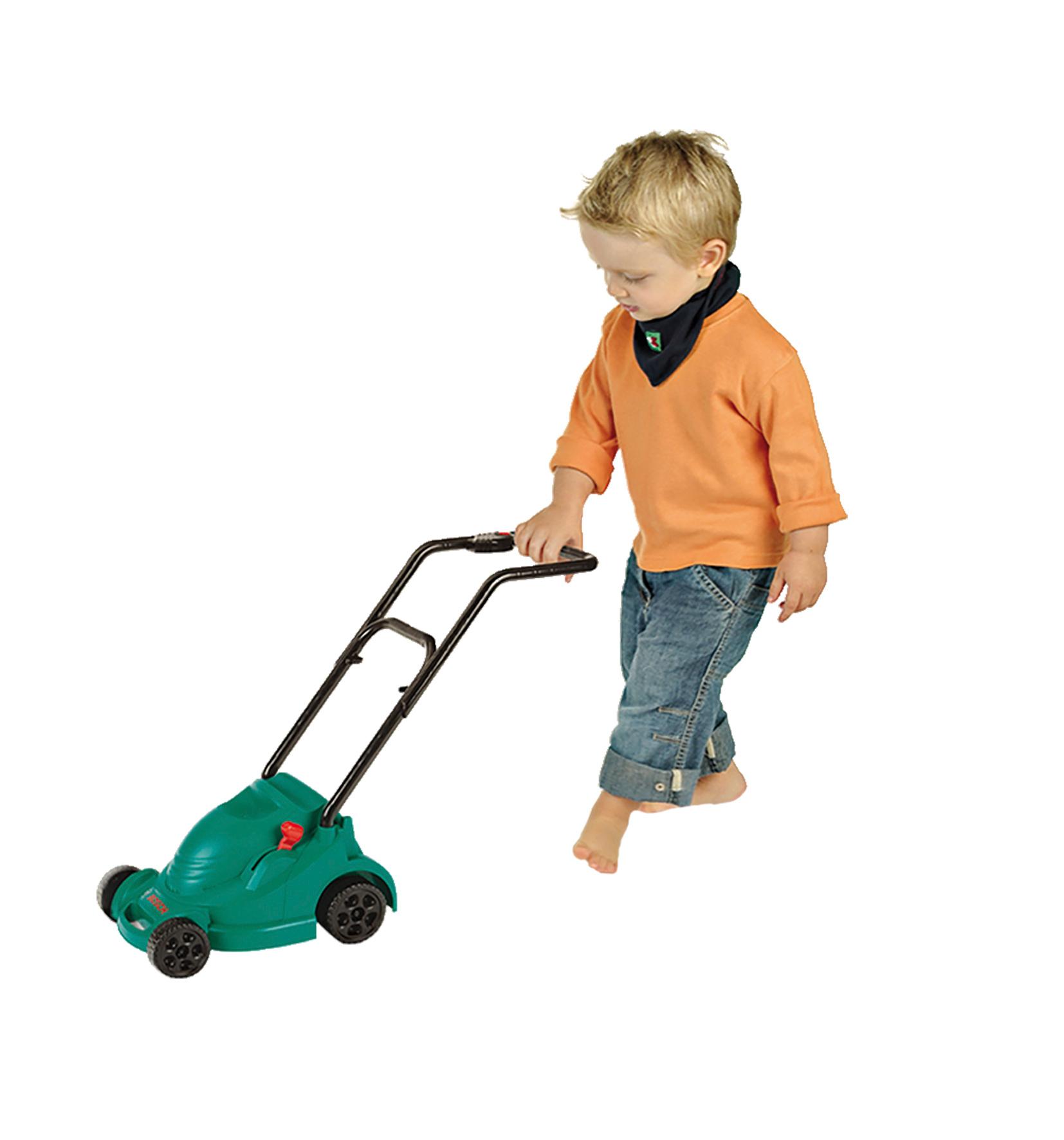 Produktbild Theo Klein 2702 Bosch Rotak Rasenmäher | Mit Knattergeräusch beim Fahren | Maße: 66 cm x 25 cm x 49 cm | Spielzeug für Kinder ab 18 Monaten 2 von 3
