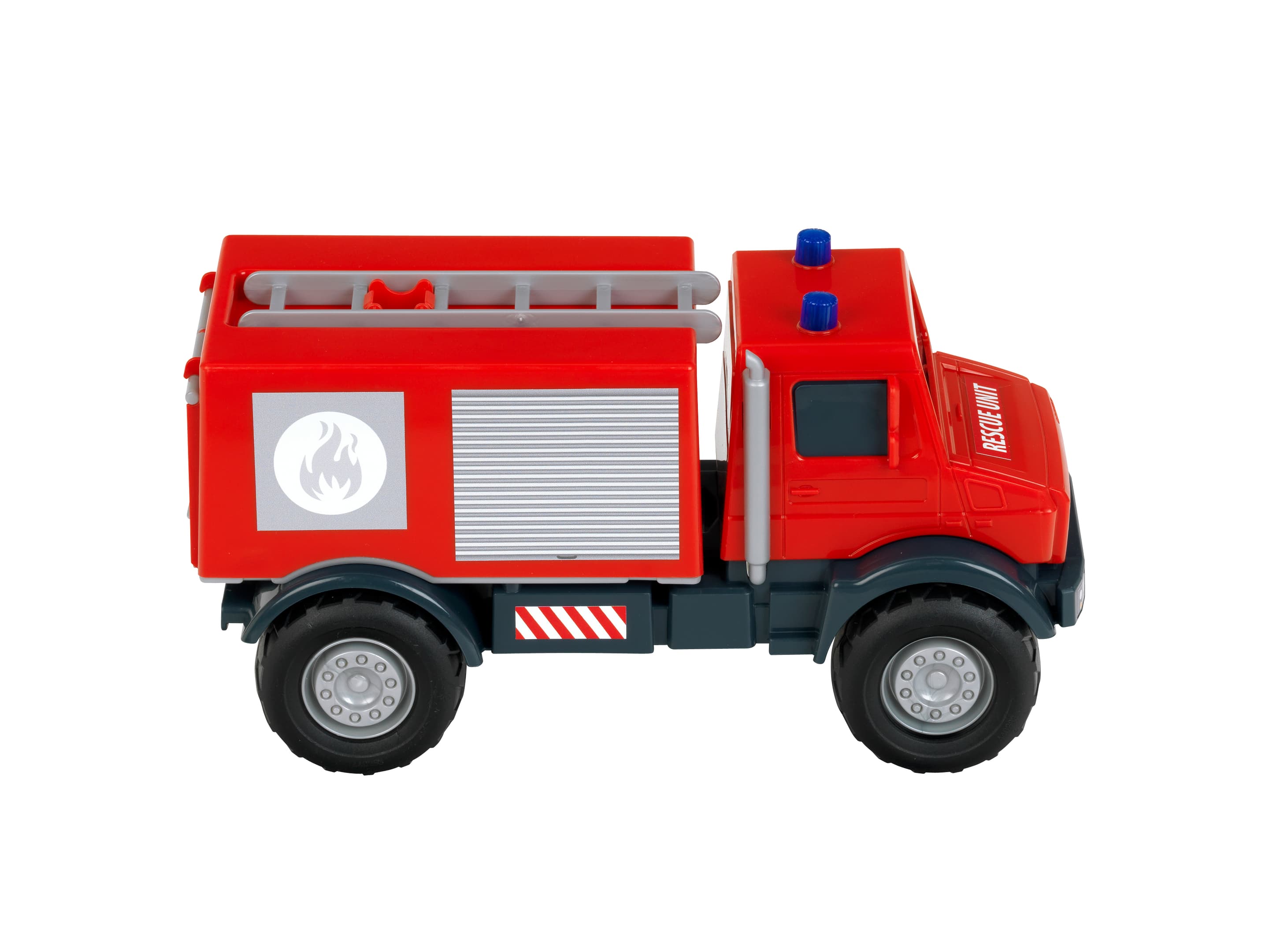 Theo Klein Mercedes-Benz - Unimog Feuerwehr Fahrzeug, Innen-&Außenbereich, 1:24