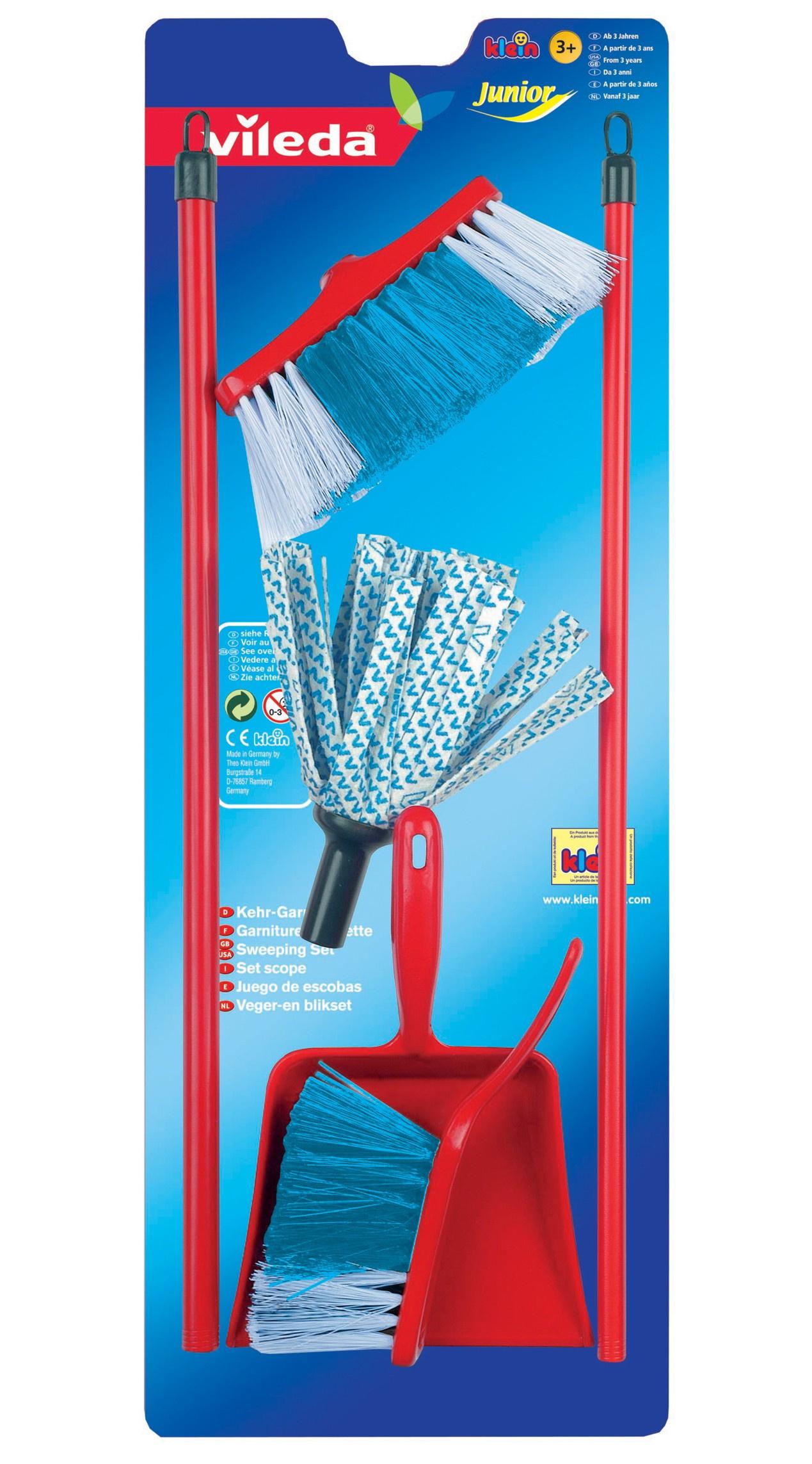 Produktbild Theo Klein 6706 Vileda Wischmop Set | Mit Wischmop, Besen und Kehrset | Im beliebten Vileda-Design 2 von 2