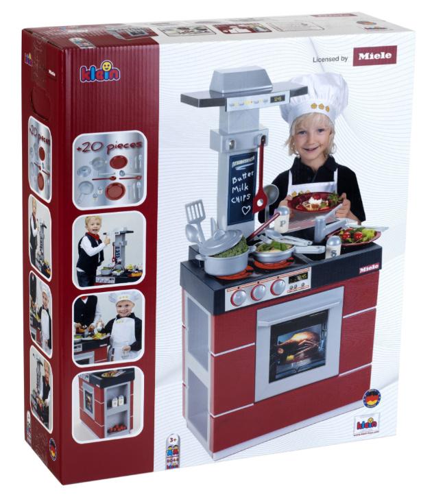Produktbild Theo Klein 9044 Miele Küche kompakt, Bordeaux, Beidseitig bespielbare Kinder-Küche 3 von 3