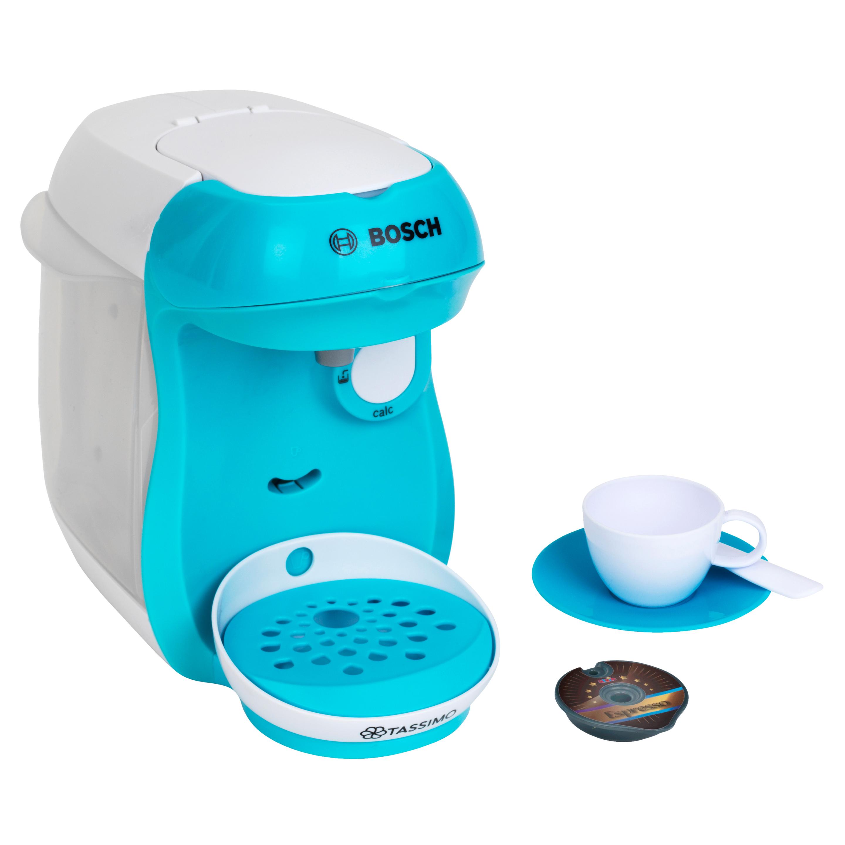 Theo Klein 9520 Bosch Tassimo"Happy"Kaffeemaschine I Mit Sound, Wassereinfüllmöglichkeit und Wasserdurchlauffunktion