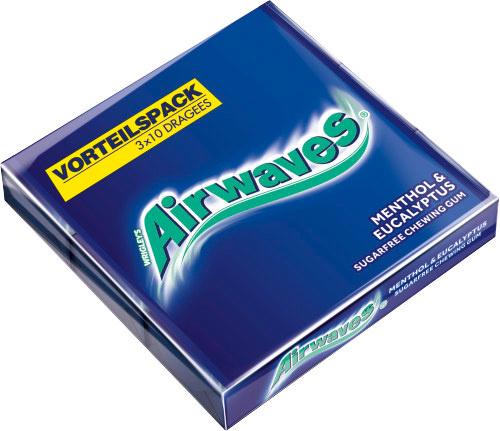 Produktbild AIRWAVES® Menthol&Eucalyptus 3Pack à 10 Dragees 3 von 3