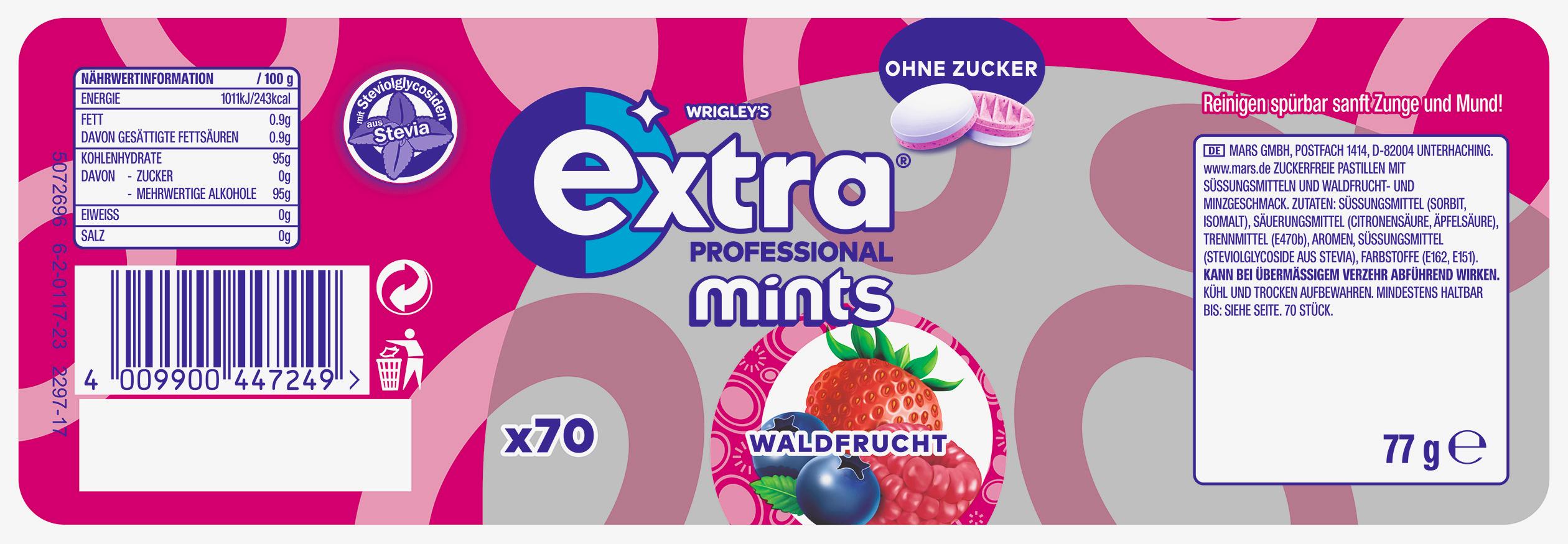 Produktbild Wrigley's Extra® Professional Mints Waldfrucht 3 von 3