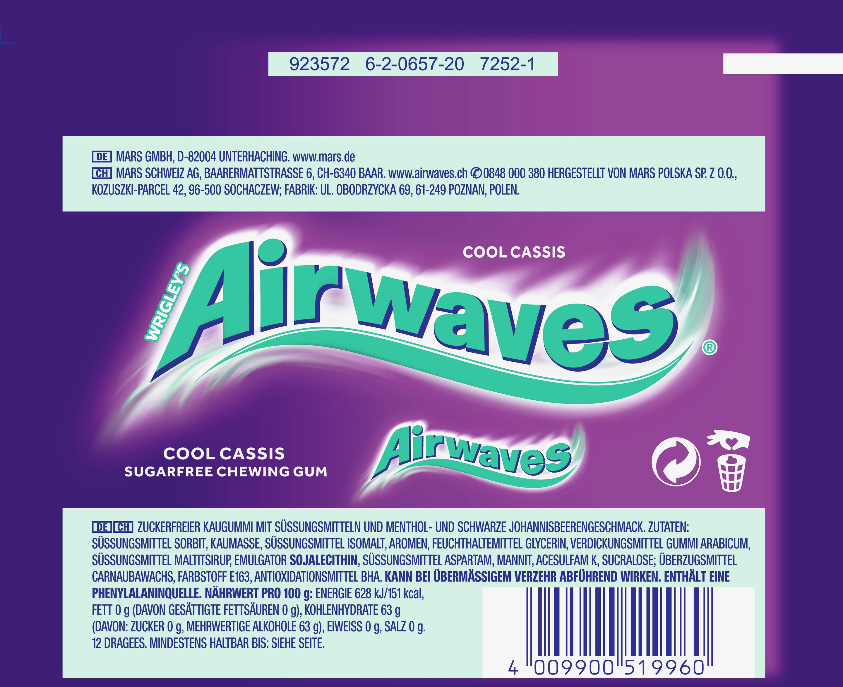 Produktbild Wrigley's Airwaves® Cool Cassis 2 von 3