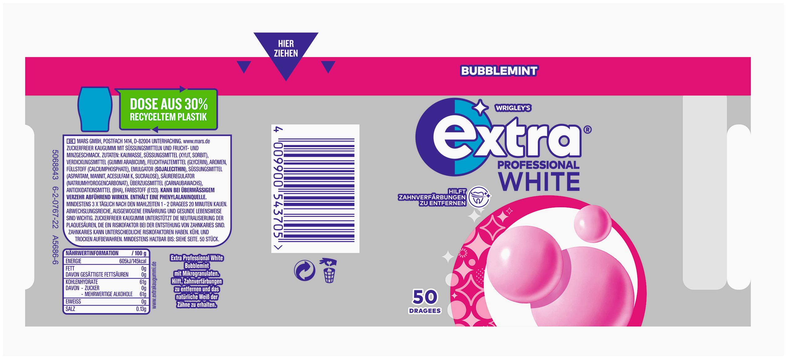 Produktbild Wrigley's Extra® Professional White Bubblemint 3 von 3