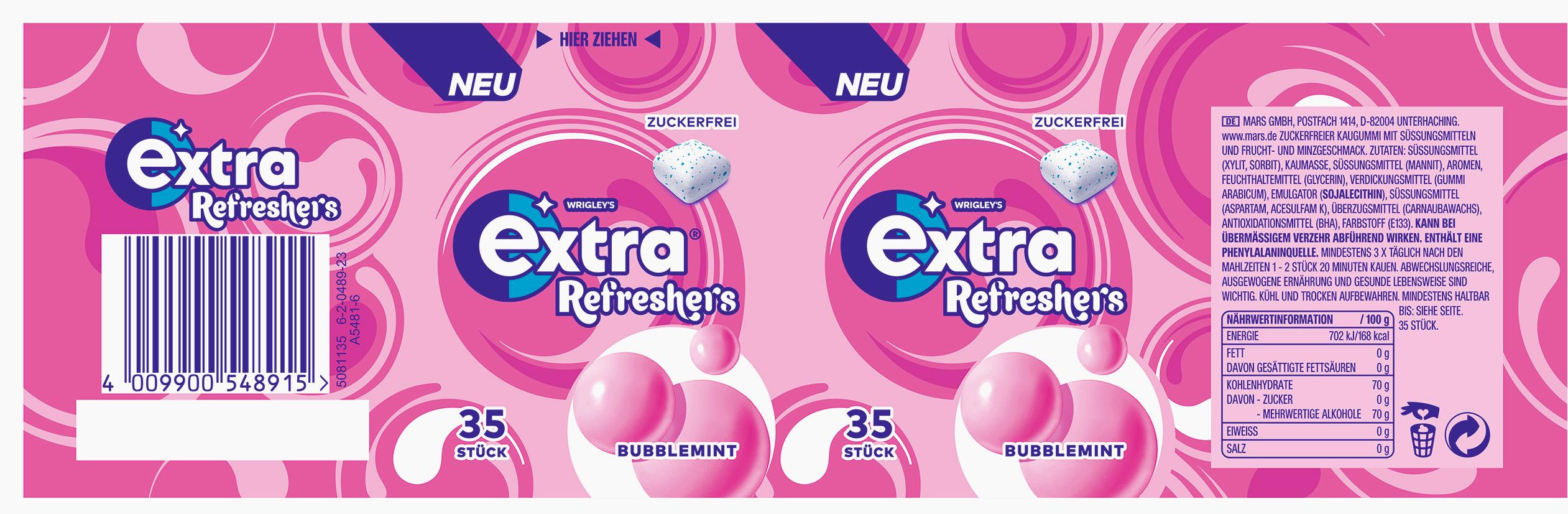 Produktbild Wrigley's Extra® Refreshers Dose Bubblemint 3 von 3