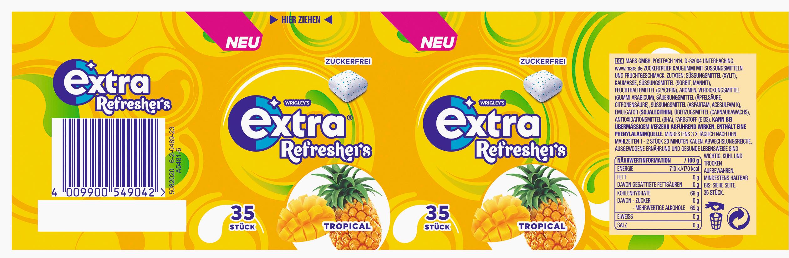 Produktbild Wrigley's Extra® Refreshers Dose Tropical 3 von 3