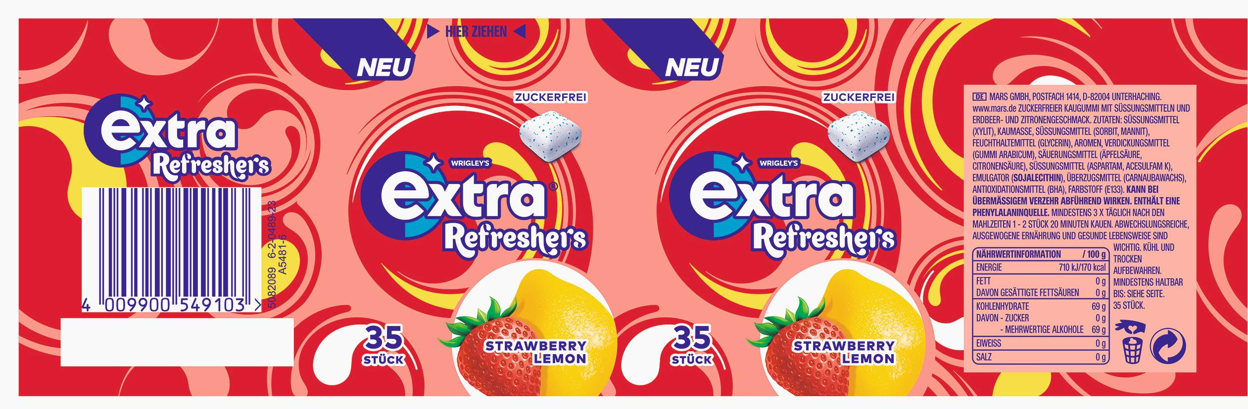 Produktbild Wrigley's Extra® Refreshers Dose Strawberry Lemon 2 von 3