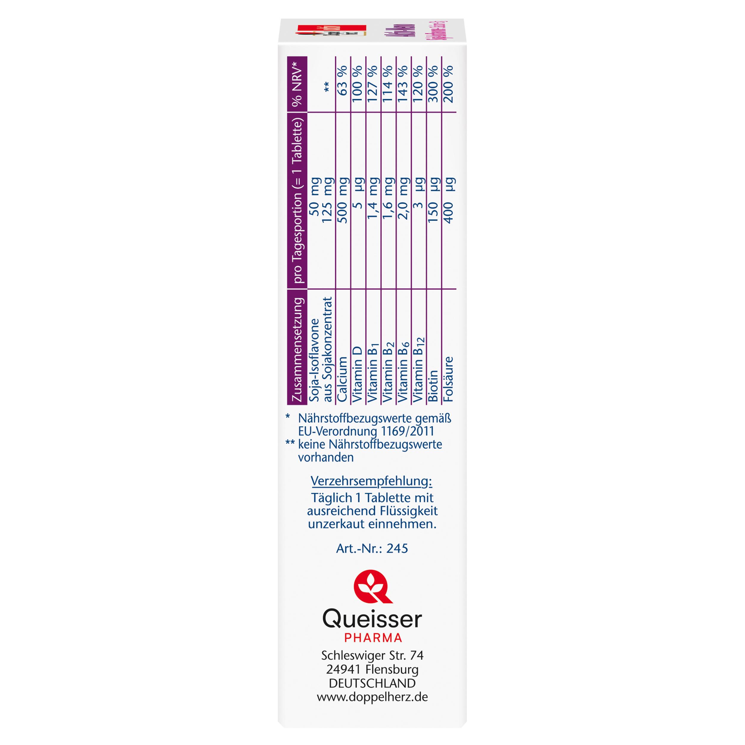 Produktbild Doppelherz Aktiv-Meno Soja-Isoflavone + Calcium + D3 30 Tabletten 3 von 4