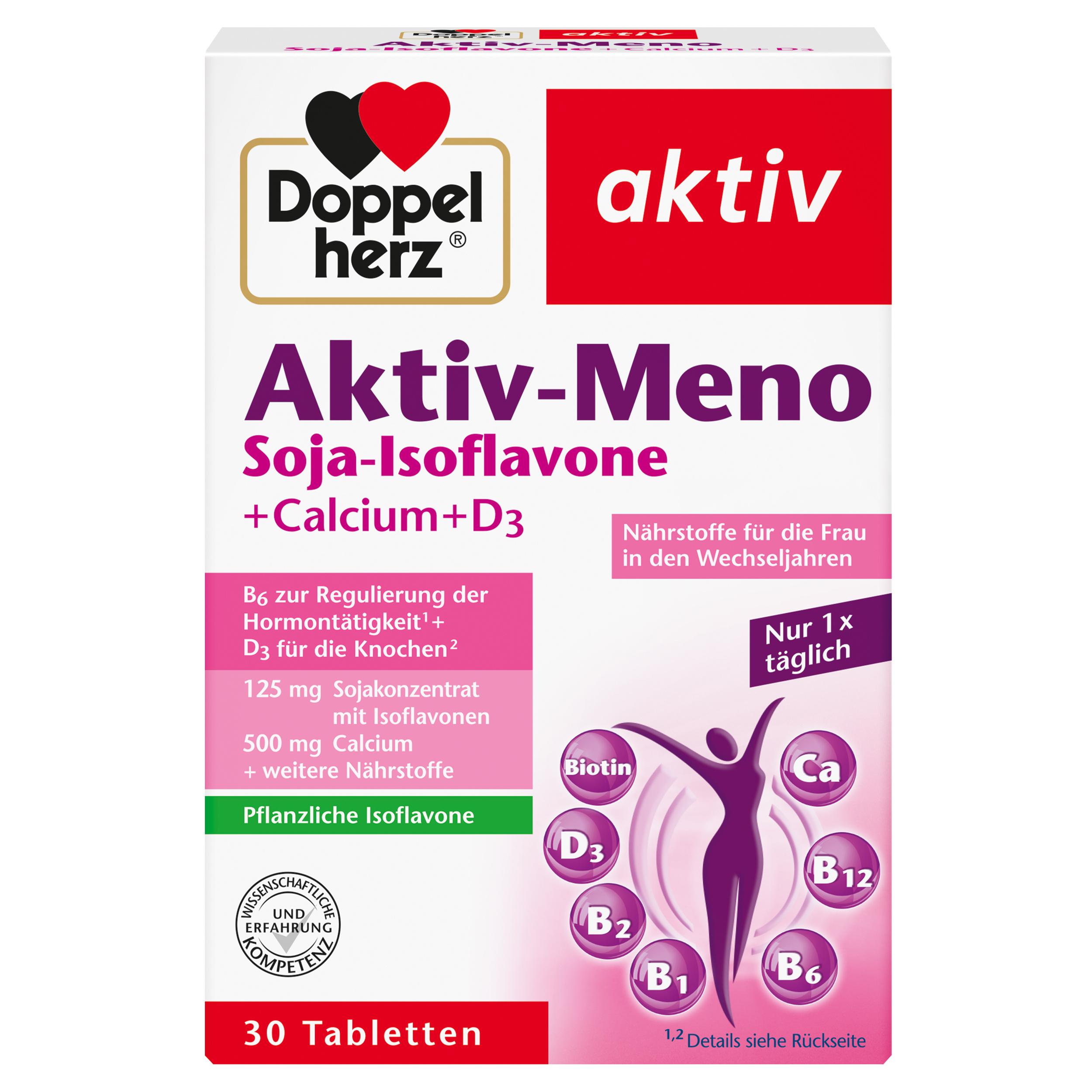 Doppelherz Aktiv-Meno Soja-Isoflavone + Calcium + D3 30 Tabletten