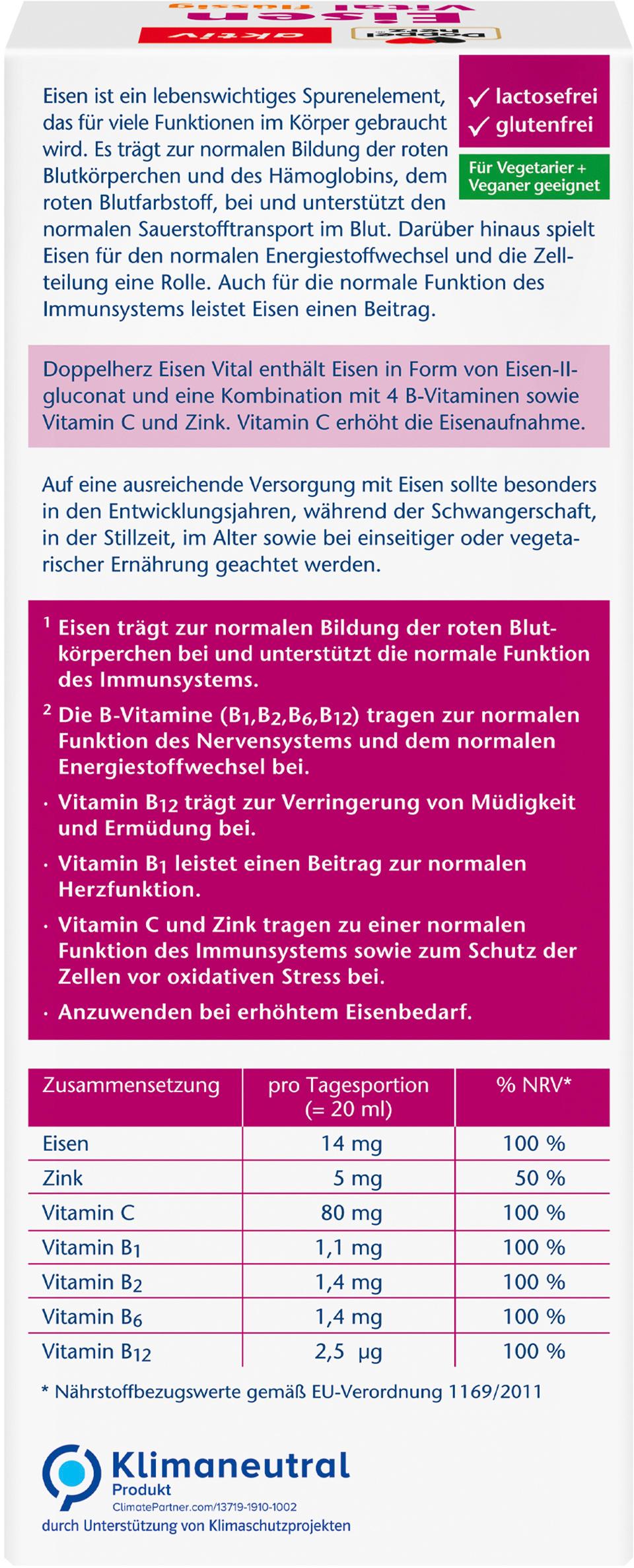 Produktbild Doppelherz Eisen Vital flüssig 500 ml 2 von 4