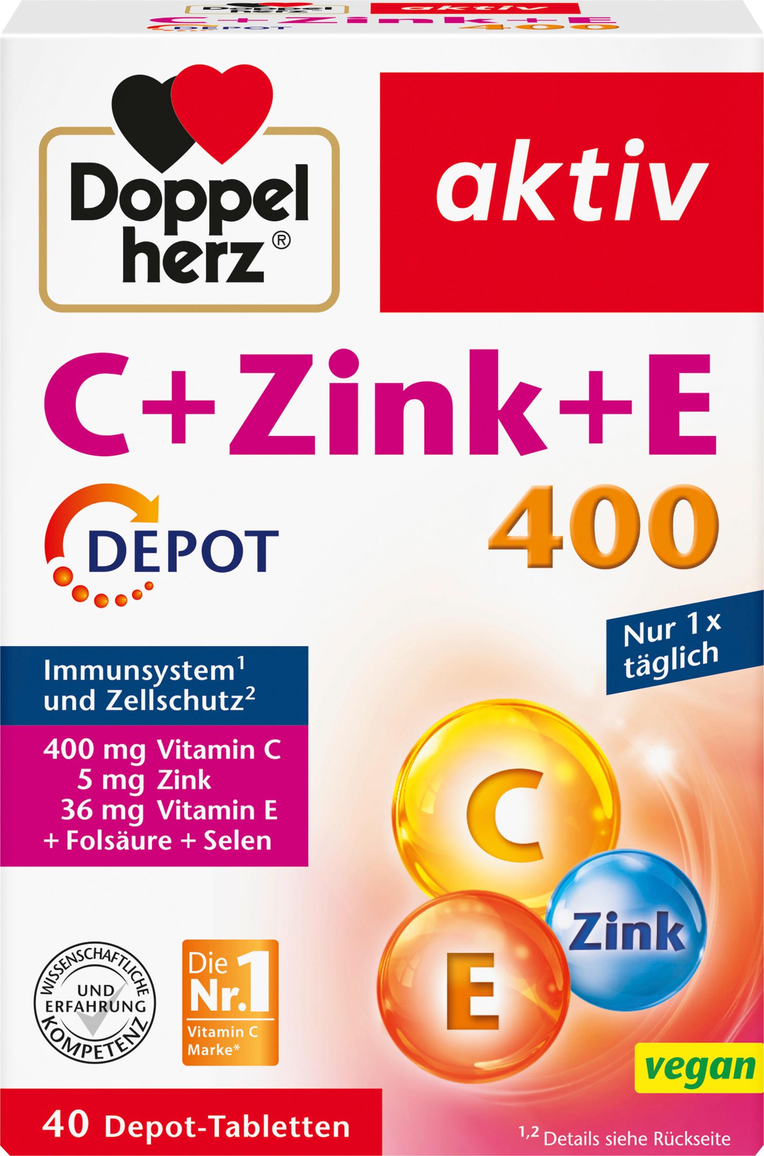 Doppelherz C + Zink + E 400 DEPOT 40 Tabletten