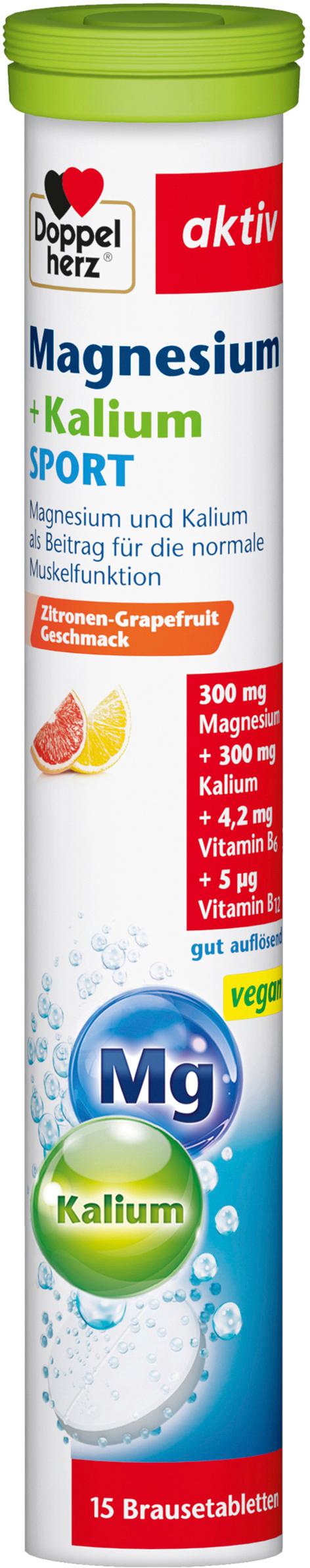 Doppelherz Magnesium + Kalium SPORT 15 Brausetabletten