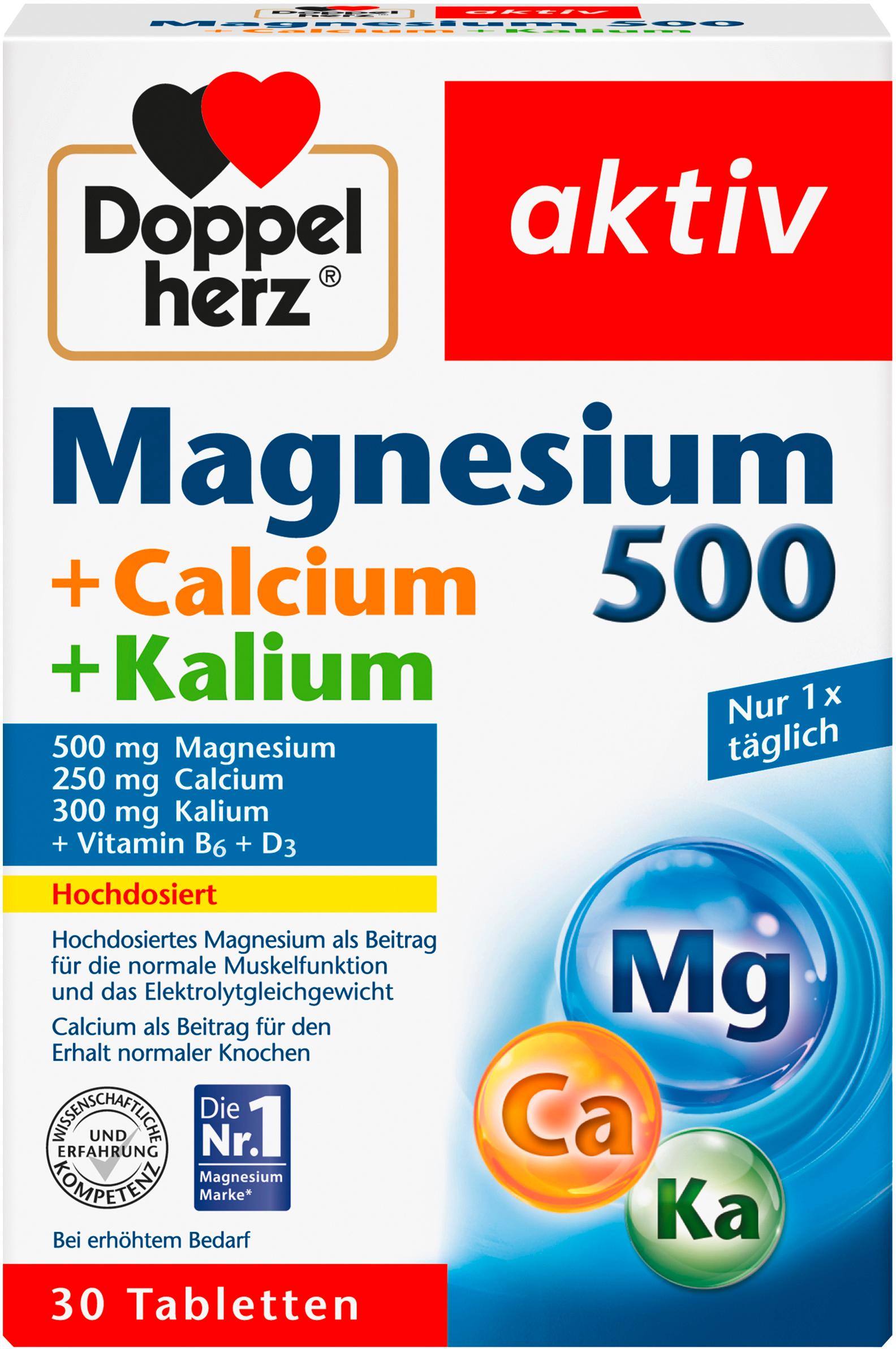 Doppelherz Magnesium 500 + Calcium + Kalium
