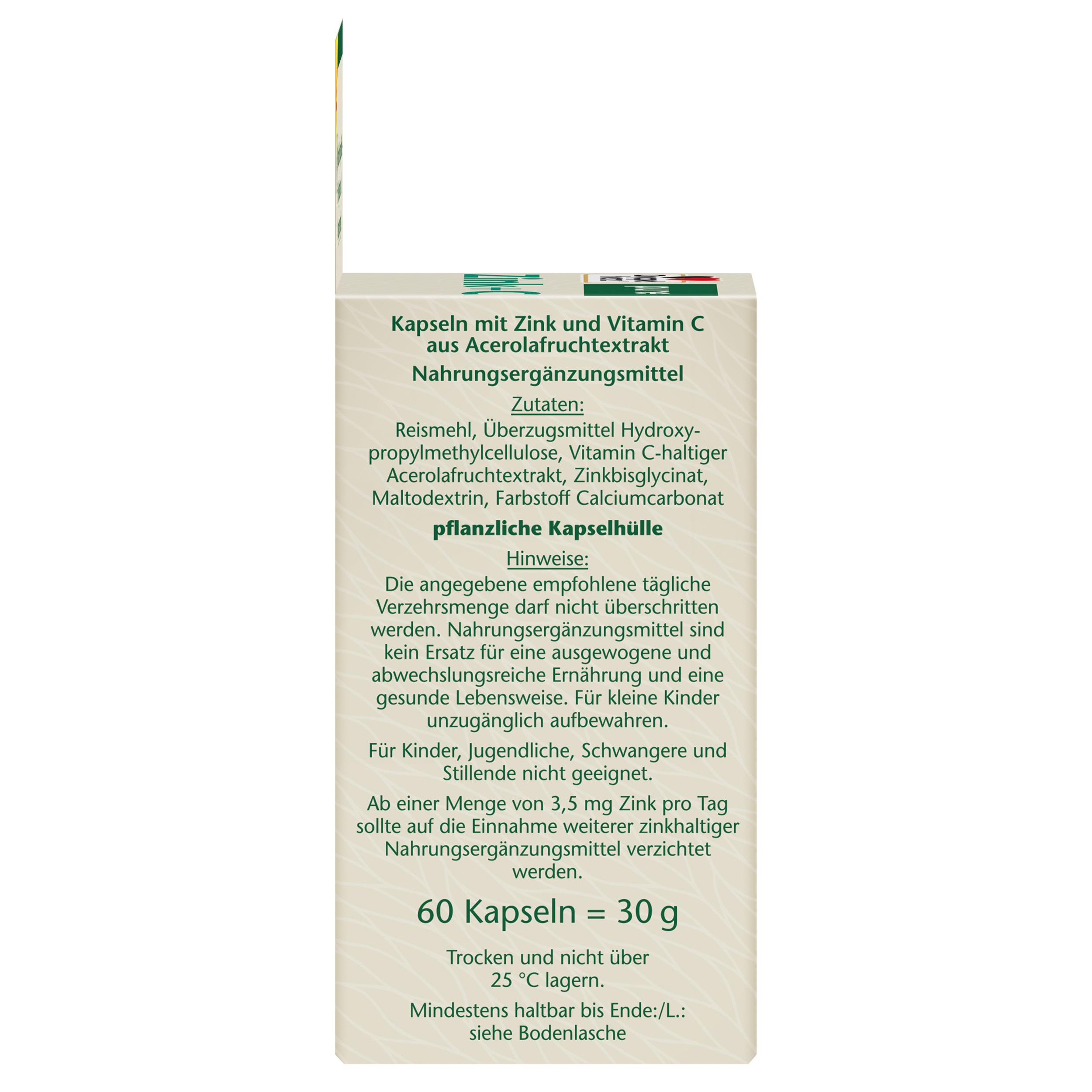 Produktbild Doppelherz pure Zink + C 60 Kapseln 3 von 4