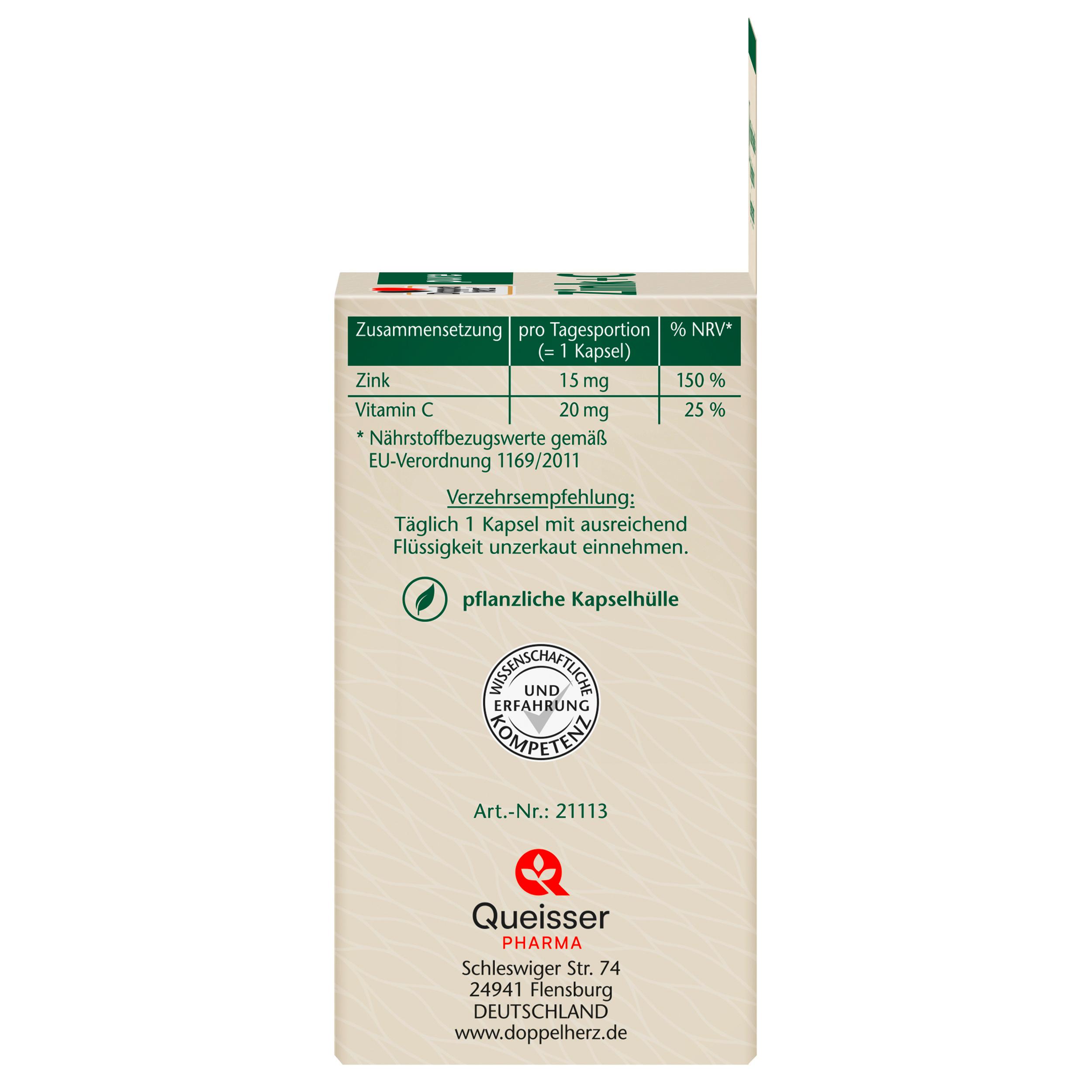 Produktbild Doppelherz pure Zink + C 60 Kapseln 4 von 4