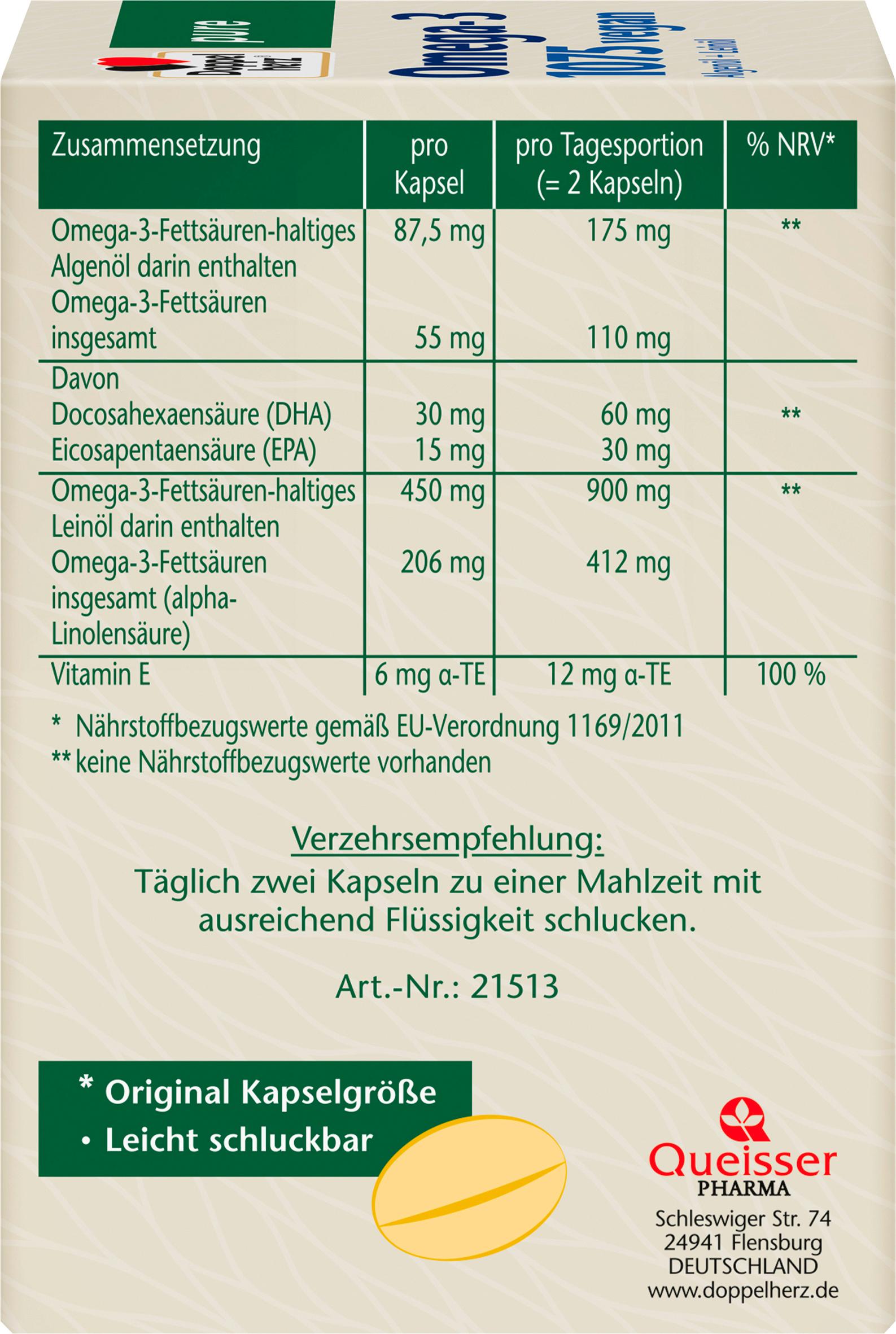 Produktbild Doppelherz pure Omega-3 1075 vegan 5 von 7