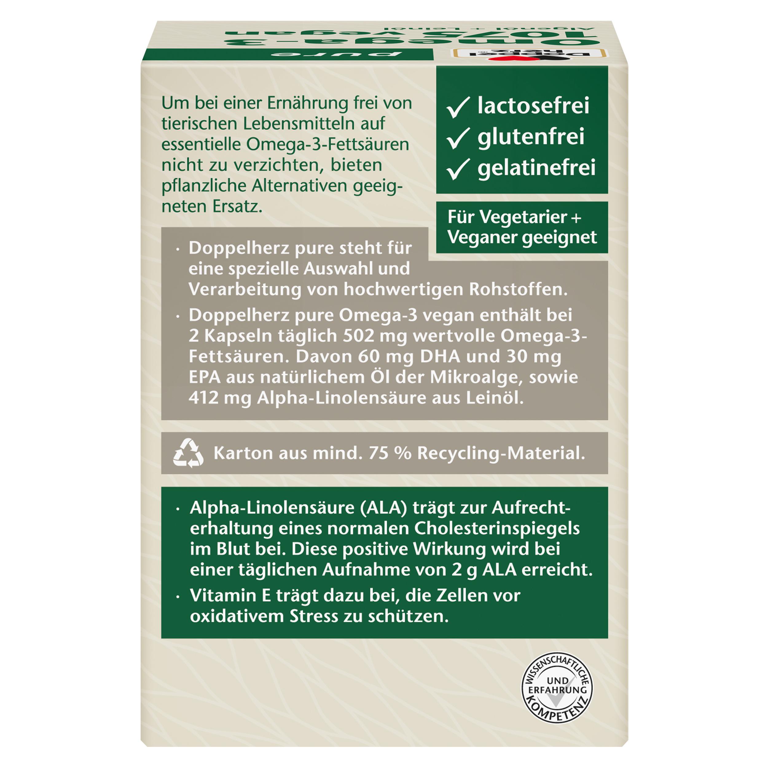 Produktbild Doppelherz pure Omega-3 1075 vegan 2 von 7